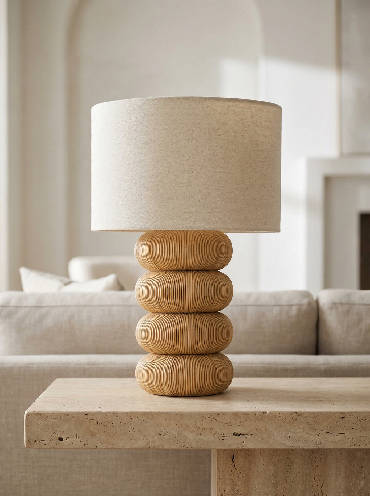 Sandia rattan table lamp