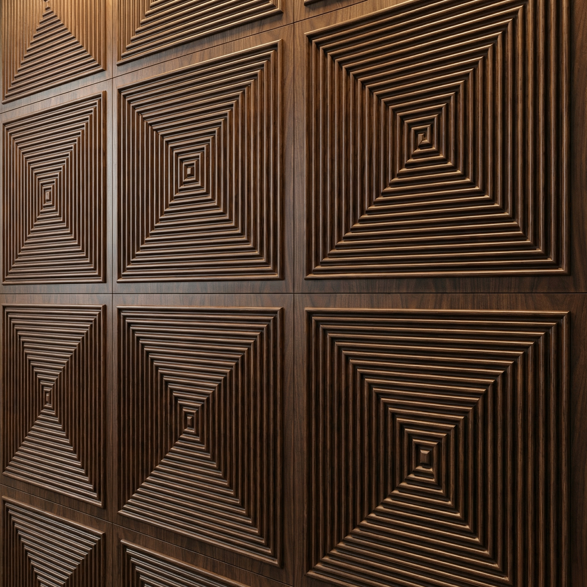 Wall Panel - Wood Concentric